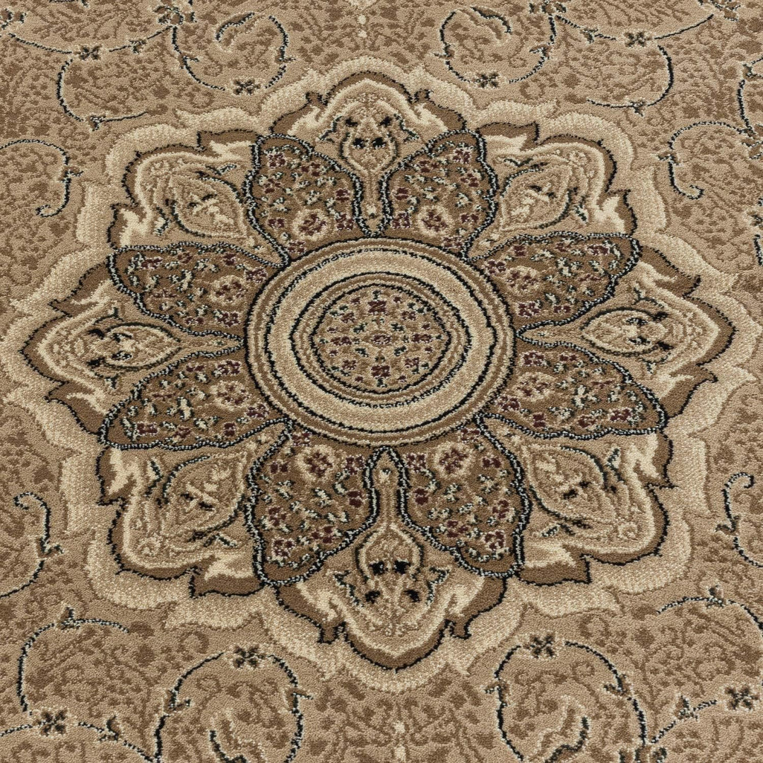 Carpetsale24 Orientteppich Kurzflor Orientalischer Teppich, Klassisch Oriental Ornament Medaillon De