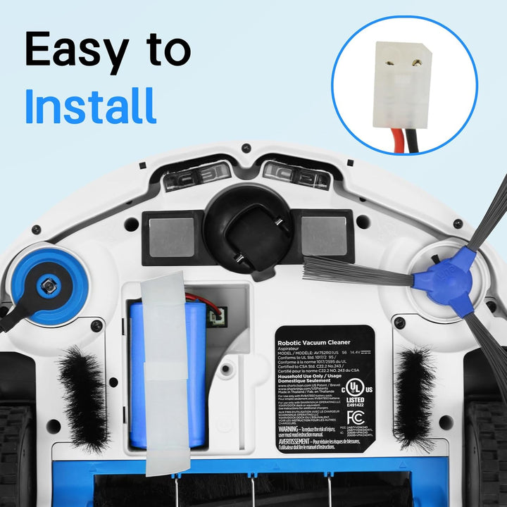 K KYUER D093-4S2P Staubsauger Akku für ROEMO SYB2,SYB2 Pro Robot Vacuum Cleaner 14.8V 5200mAh Robote