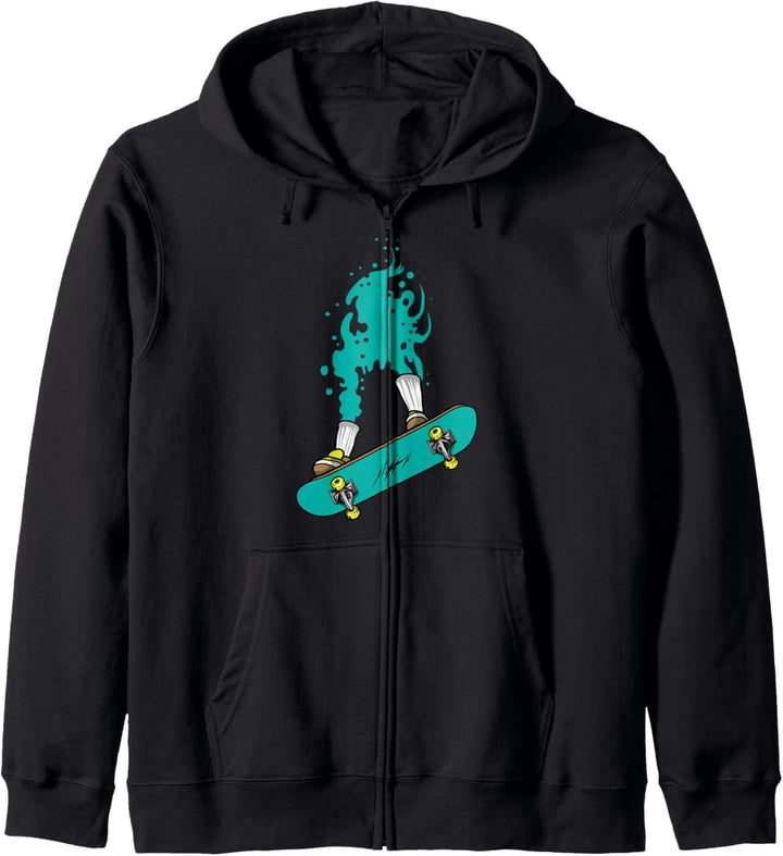 Skateboard Skateboarder Geschenk - Halfpipe Skater Kapuzenjacke