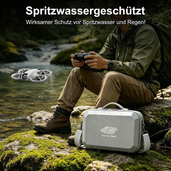 Tasche für DJI Neo 2 Case, Tragetasche für DJI Neo 2 Fly More Combo Zubehör, Tragbar PU Case Compati
