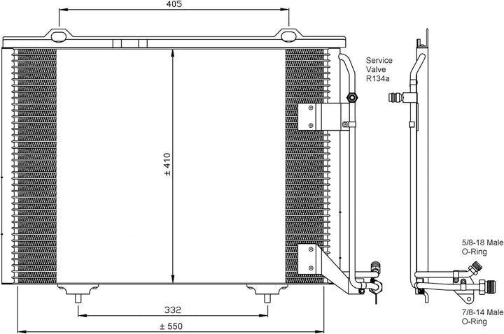 NRF 35463 Kondensator, Klimaanlage