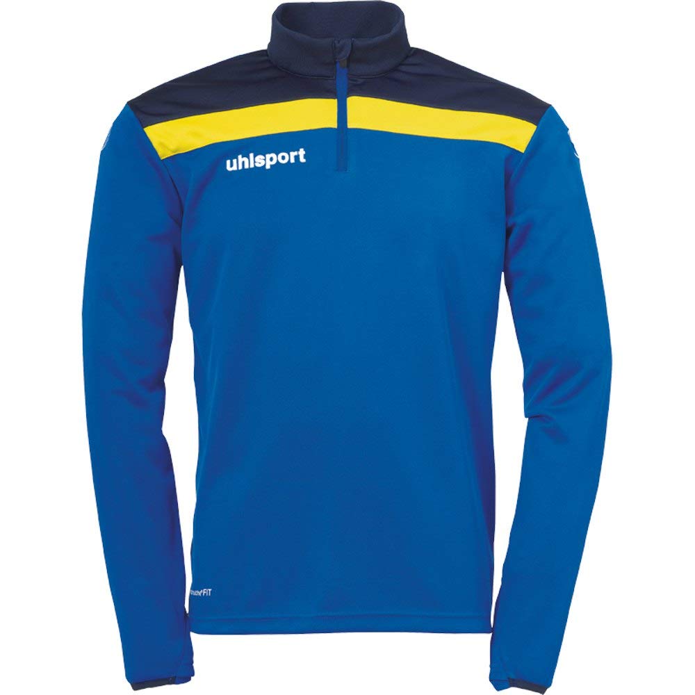 uhlsport Herren Offense 23 1/4 Zip Top Herren Sweatshirt S Azurblau/Marine/Limonenge, S Azurblau/Mar