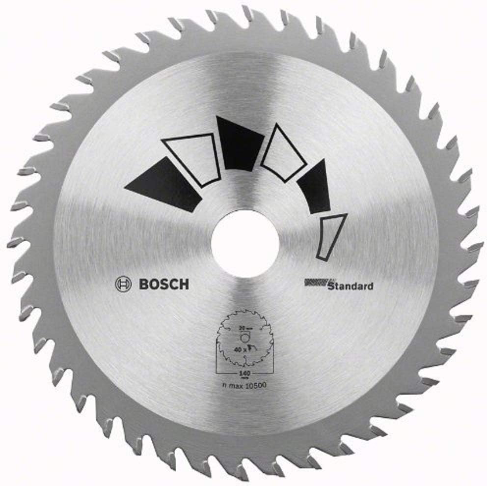 Bosch 1x Kreissägeblatt Standard (Sägeblatt für Holz, Ø 140 x 2.2/1.5 x 20/12.75 mm, 40 Zähne, ATB,