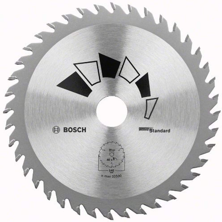 Bosch 1x Kreissägeblatt Standard (Sägeblatt für Holz, Ø 140 x 2.2/1.5 x 20/12.75 mm, 40 Zähne, ATB,