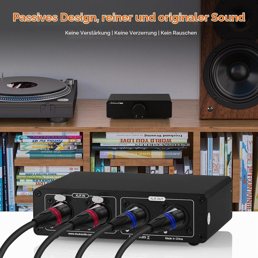 XLR Passiver Vorverstärker Dämpfer: Symmetrischer Stereo Audio Lautstärkeregler zur Signaloptimierun