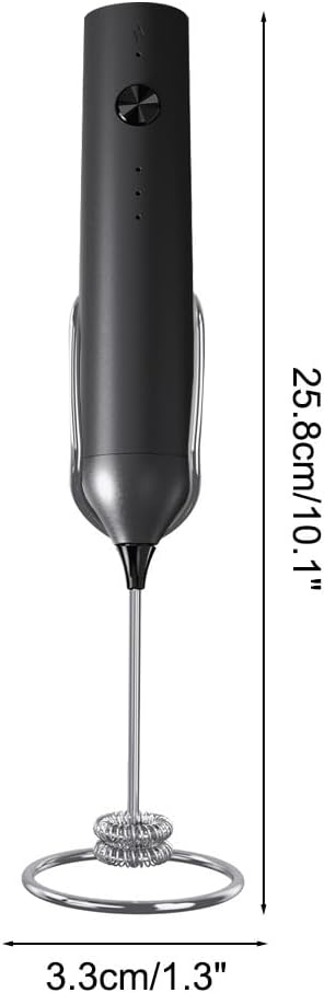 Elektrischer Milchaufschäumer, USB Wiederaufladbar Handmixer mit Doppel-Schneebesen und Ständer für