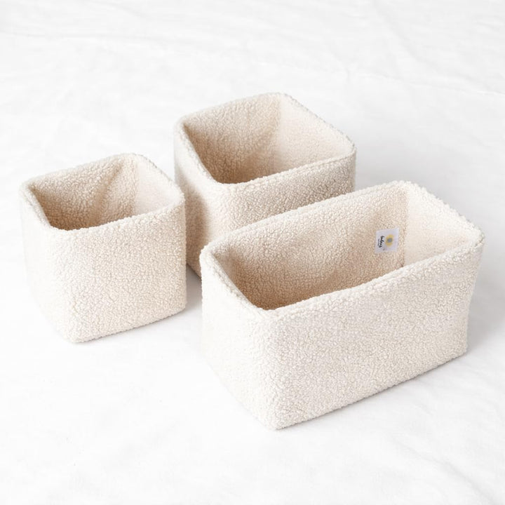 Aufbewahrungskorb Wickeltisch Baby, Körbchen Set 3 Stück, Organizer Wickelkommode, Utensilo Aufbewah