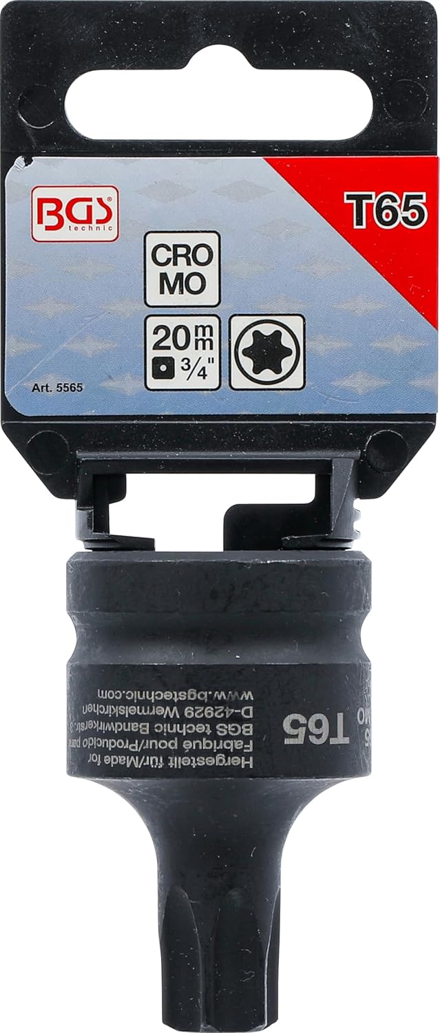 BGS 5565 | Kraft-Bit-Einsatz | Länge 60 mm | Antrieb Innenvierkant 20 mm (3/4") | T-Profil (für Torx