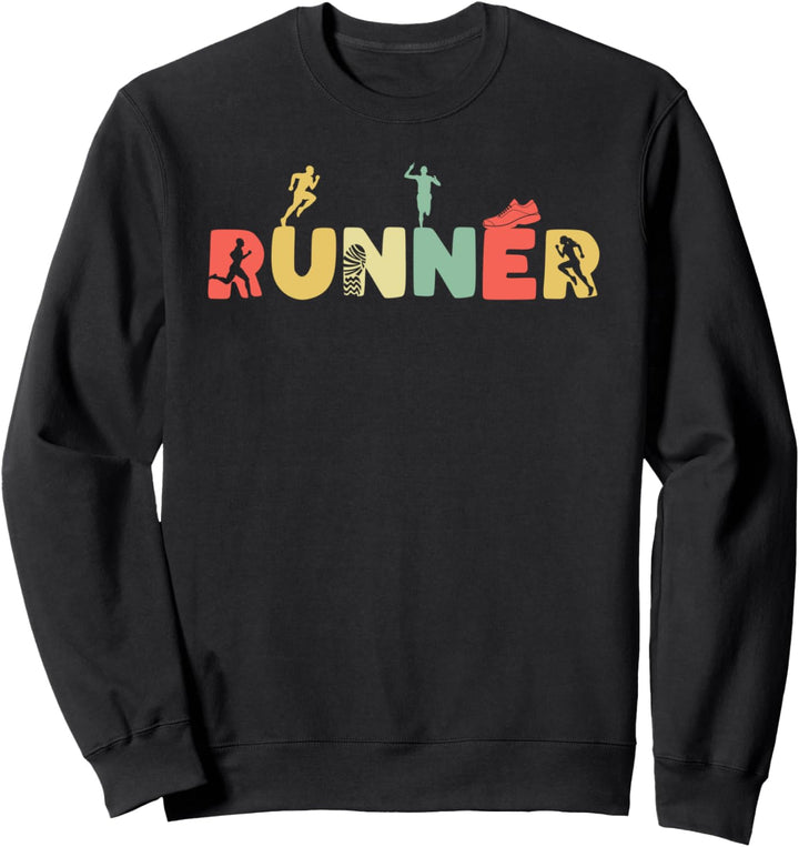 Retro Jogging Laufen Sport Joggen Läufer - Vintage Runner Sweatshirt