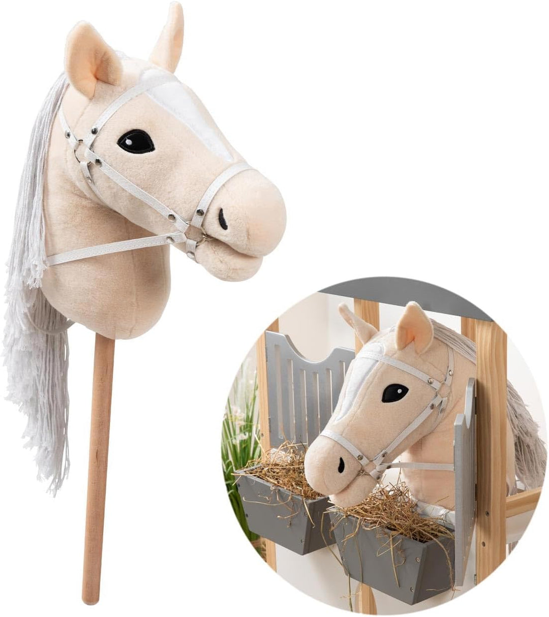 Ella & Piet® Grosses Hobby Horse Pferd Caramel mit Aufbewahrungsbeutel Steckenpferd Springpferd Spie