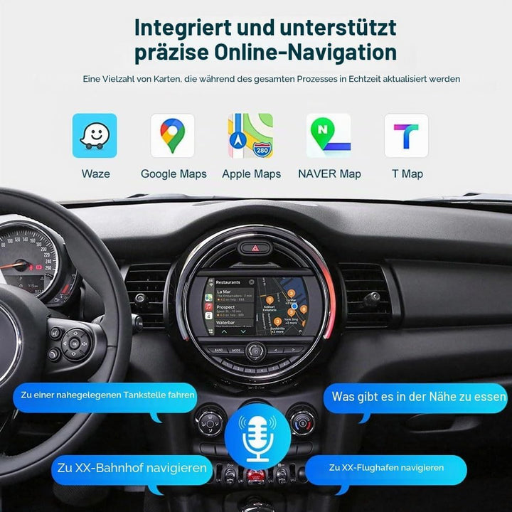 Auto Radio Autospieler GPS Navi Navigation Player Carplay/Android Autoradio 9 Zoll HD-Touchscreen, E