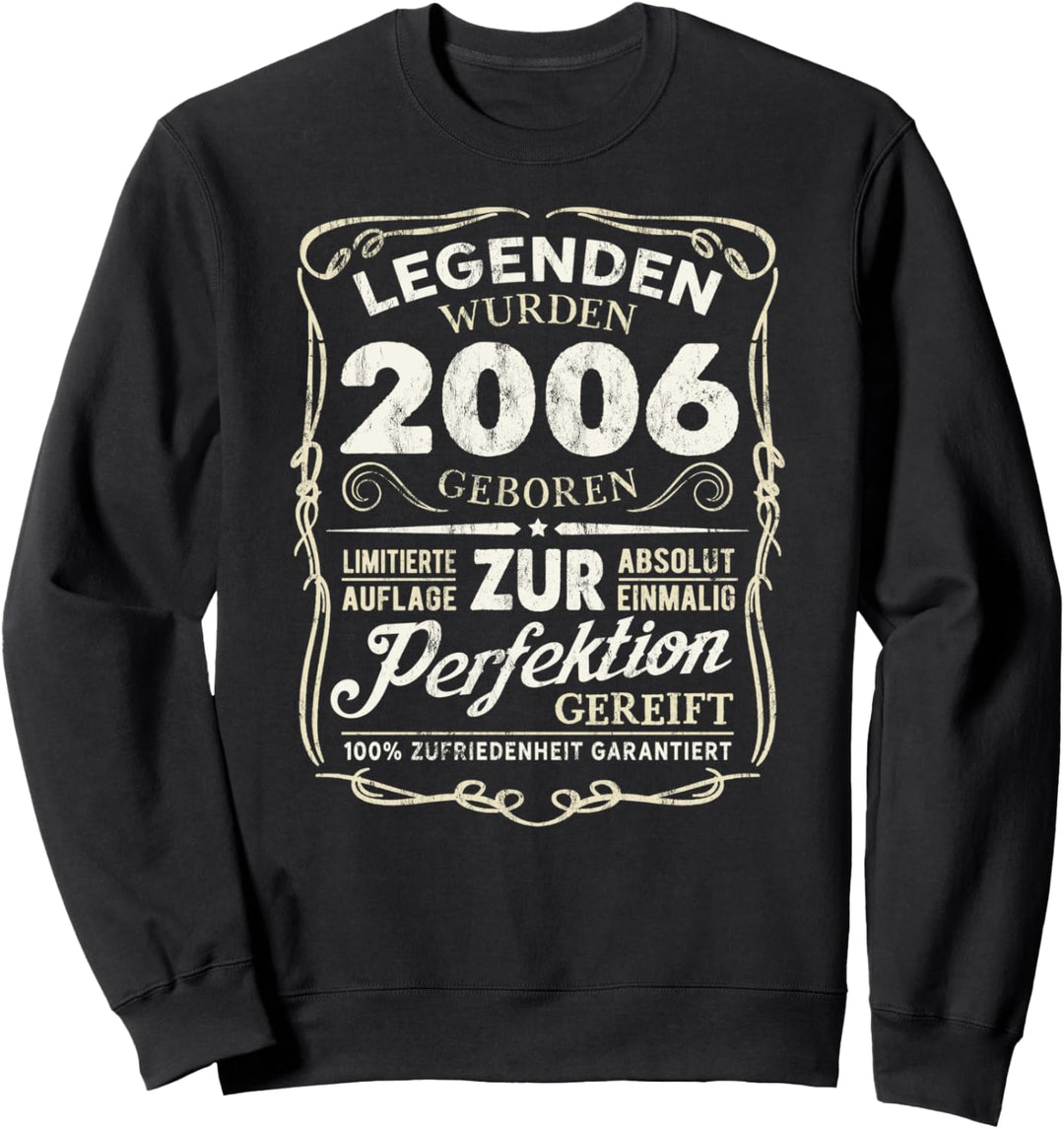 18 Geburtstag Geschenk Lustig 2006 Mann Frau Jahre Party Sweatshirt