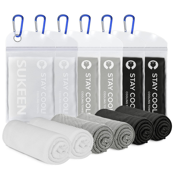 Sukeen Kühlendes Handtuch, Kühlhandtuch 100 x 30 cm, Ice Cooling Towel für Hals und Gesicht, Kühlend