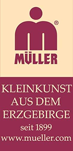 Mueller Weihnachtspyramide Erzgebirgsfiguren Spitzbogen, Spanbaum, 1-stöckig, 30 cm hoch, natur, ori