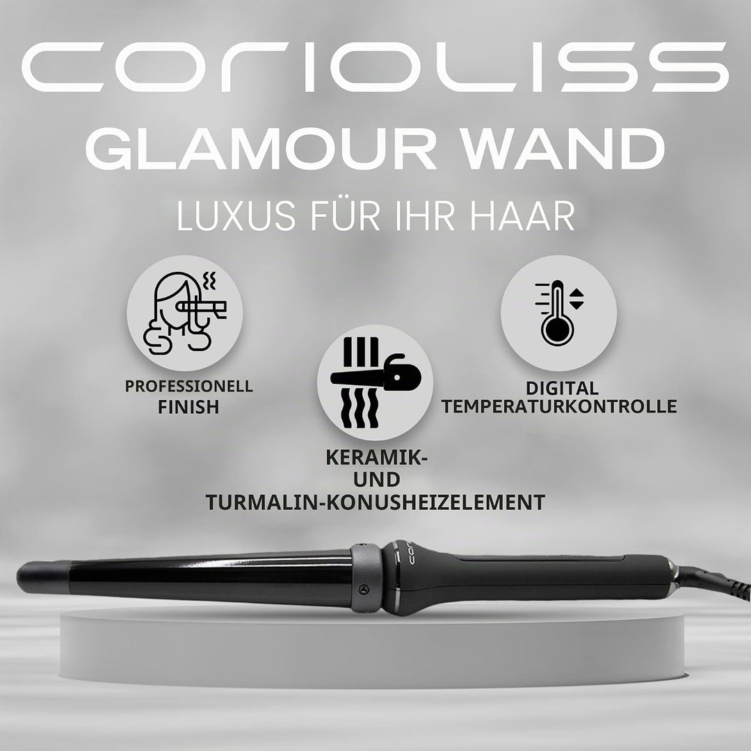 CORIOLISS | Glamour Wand | Lockenstab für Frauen | Haarkräusler für langes und kurzes Haar | Profess