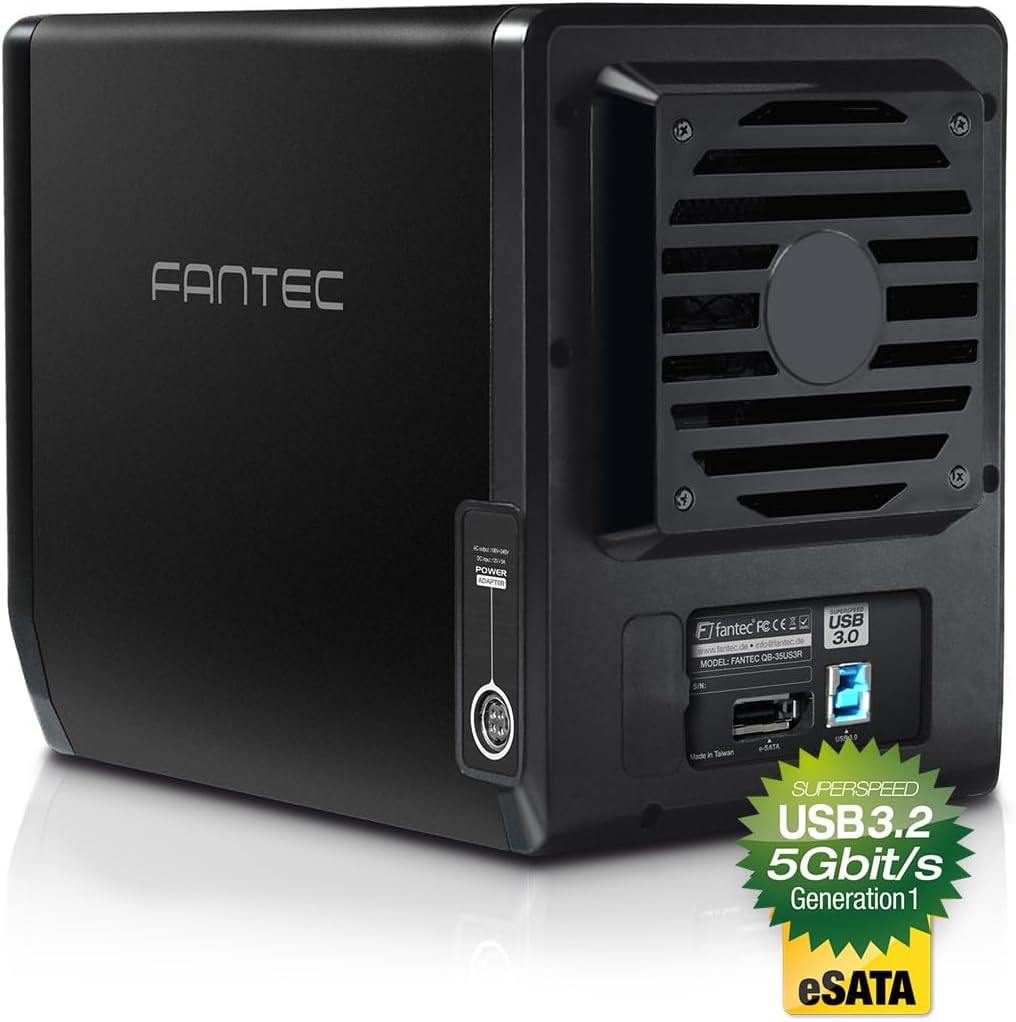 FANTEC Qb-35US3R Externes 4-fach Raid Festplattengehäuse (für 4x 8, 89 cm (3, 5 Zoll) SATA Festplatt