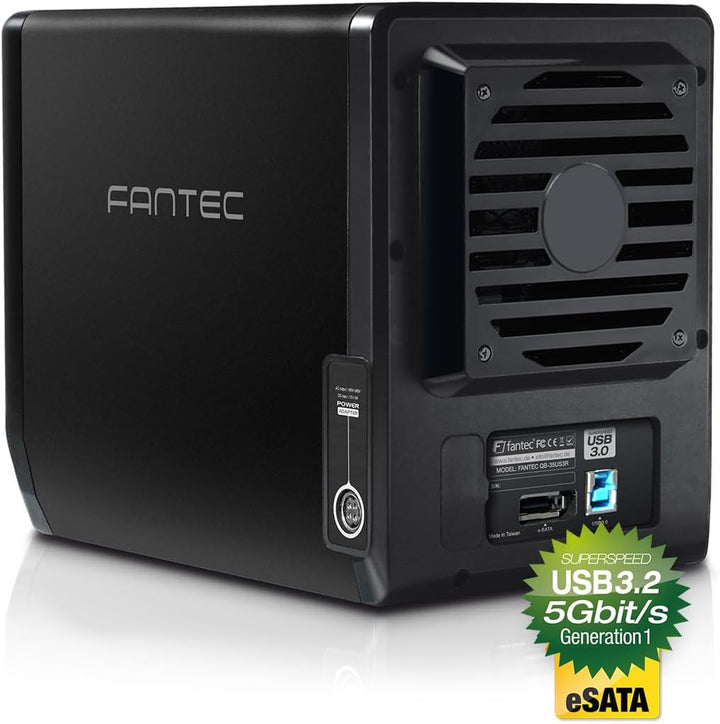 FANTEC Qb-35US3R Externes 4-fach Raid Festplattengehäuse (für 4x 8, 89 cm (3, 5 Zoll) SATA Festplatt