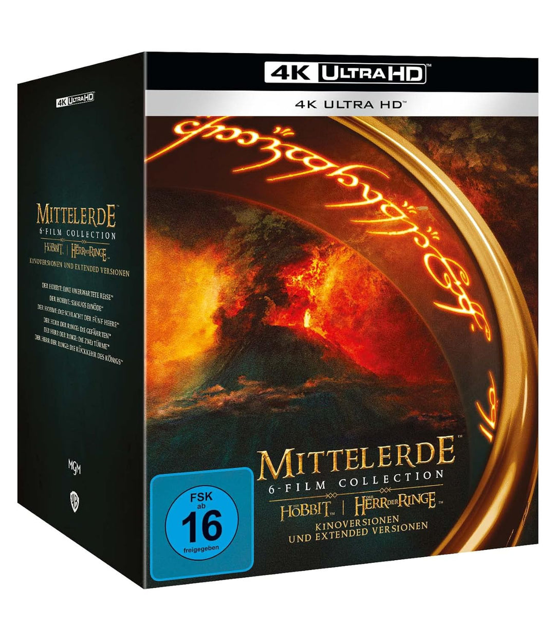 Mittelerde 6-Film Collection (4K Ultra HD) (+ Blu-ray) (+ Bonus-Disc), 4K