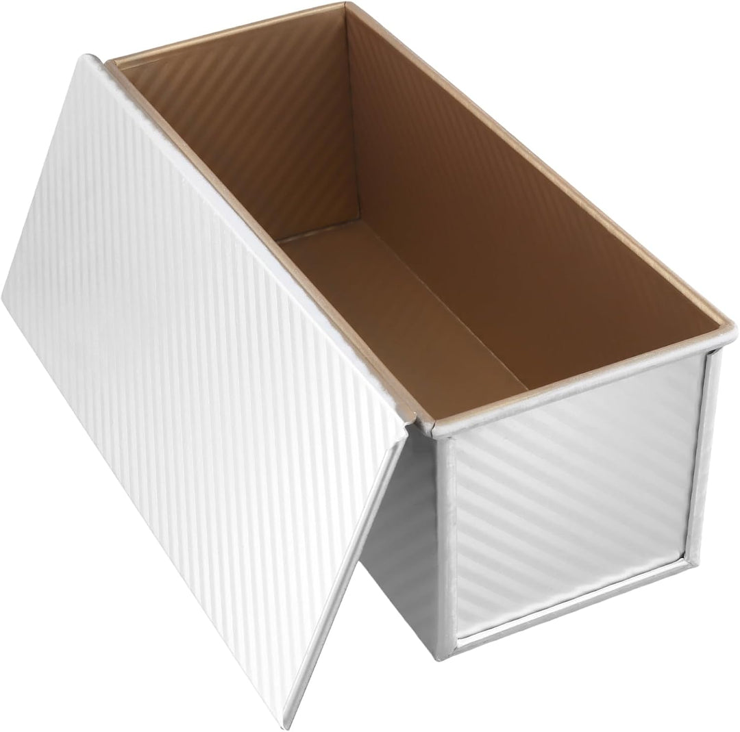 NAMYEUT 1000g Toastbrot Backform mit Deckel, Aluminium Brotbackformen mit Deckel, Antihaft Toastbrot
