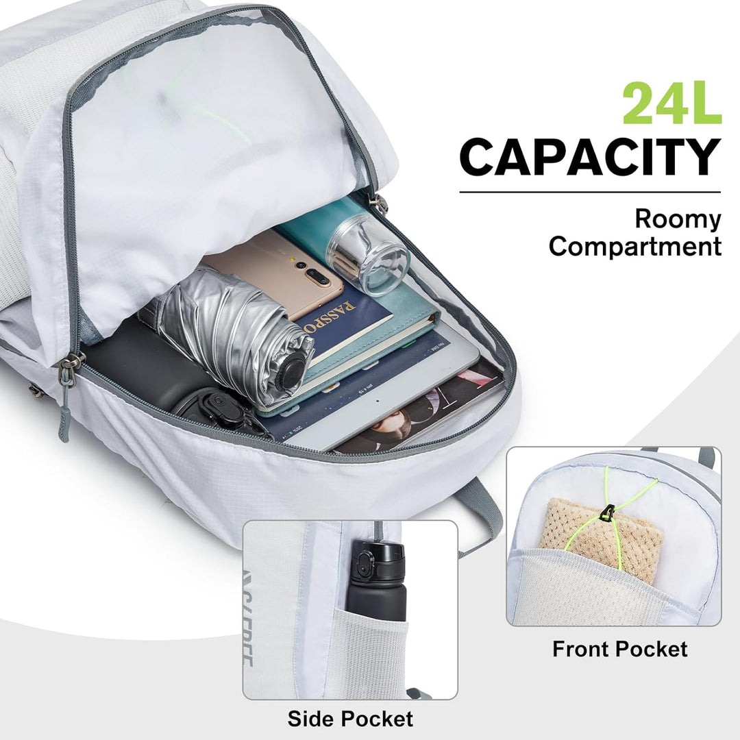 G4Free Faltbarer Leichter Rucksack 25L Unisex Tagesrucksack Kleiner Reiserucksack Wanderrucksack Tre