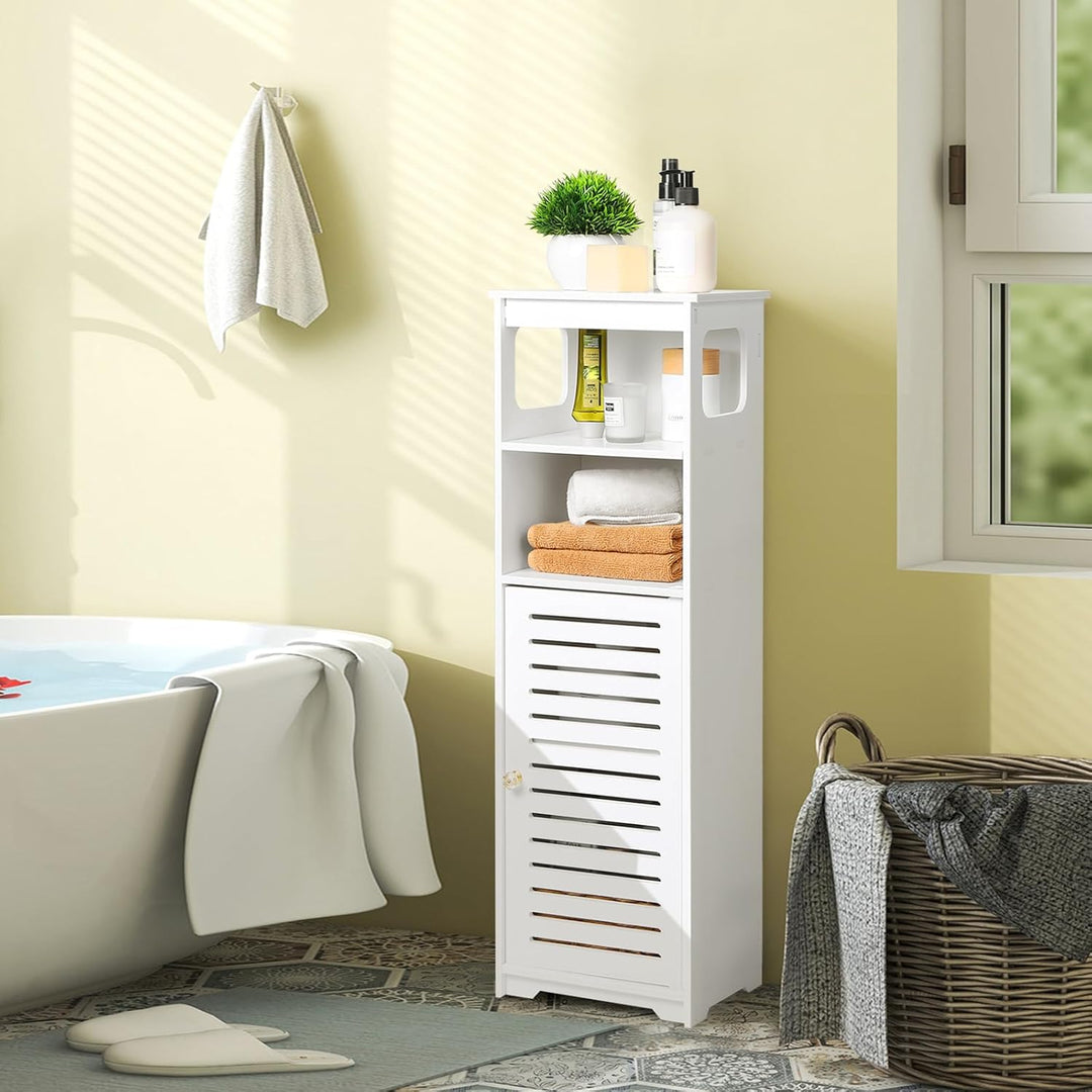 Wasserdichter Badezimmerschrank, weisser Boden, stehender Aufbewahrungsschrank, Heimaufbewahrung, Mö