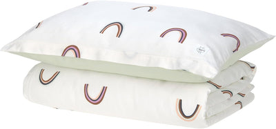 LÄSSIG Kinder Bettwäsche Set aus Bio Baumwolle GOTS zertifiziert 2-teilig/Bedding Set Rainbow milky/