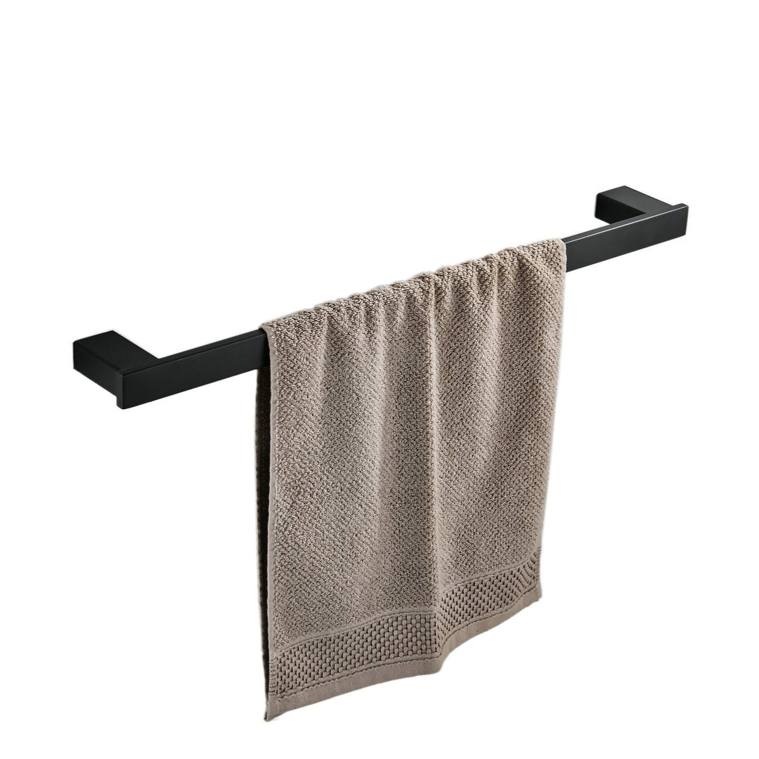 Badezimmer Toilette 40cm Handtuchstange Wandhalterung, Edelstahl - Edelstahl,Schwarz Schwarz 40 cm,