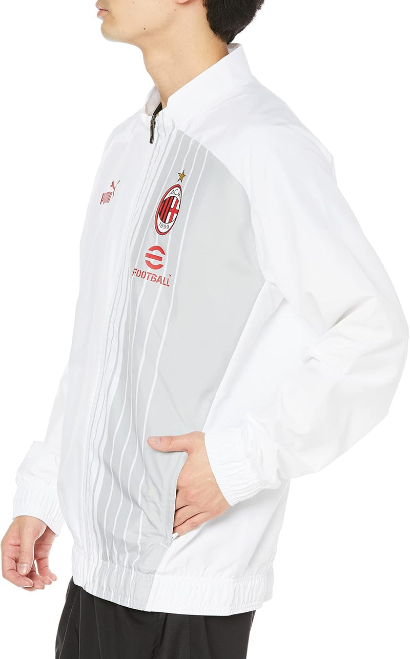 AC Milan Herren Prematch Jacket Jacket M White-Tango Red, M White-Tango Red