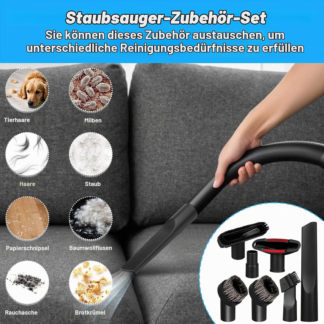 7Pcs Staubsauger Aufsatz Set Inkl Fugen Düsen &amp; Bürste, Universal 32-35 mm Staubsaugerdüse Zubehör K
