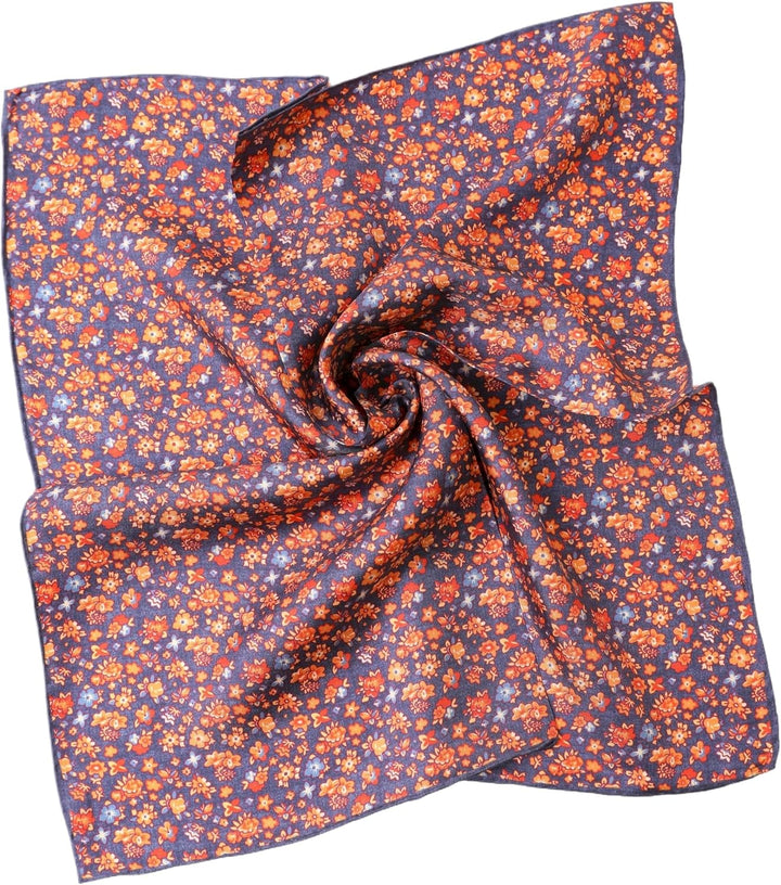 Herr Dame reine Seide Bandana handrolliertes SeidenHalstuch unisex Nickituch 53/53 cm, handgerollter