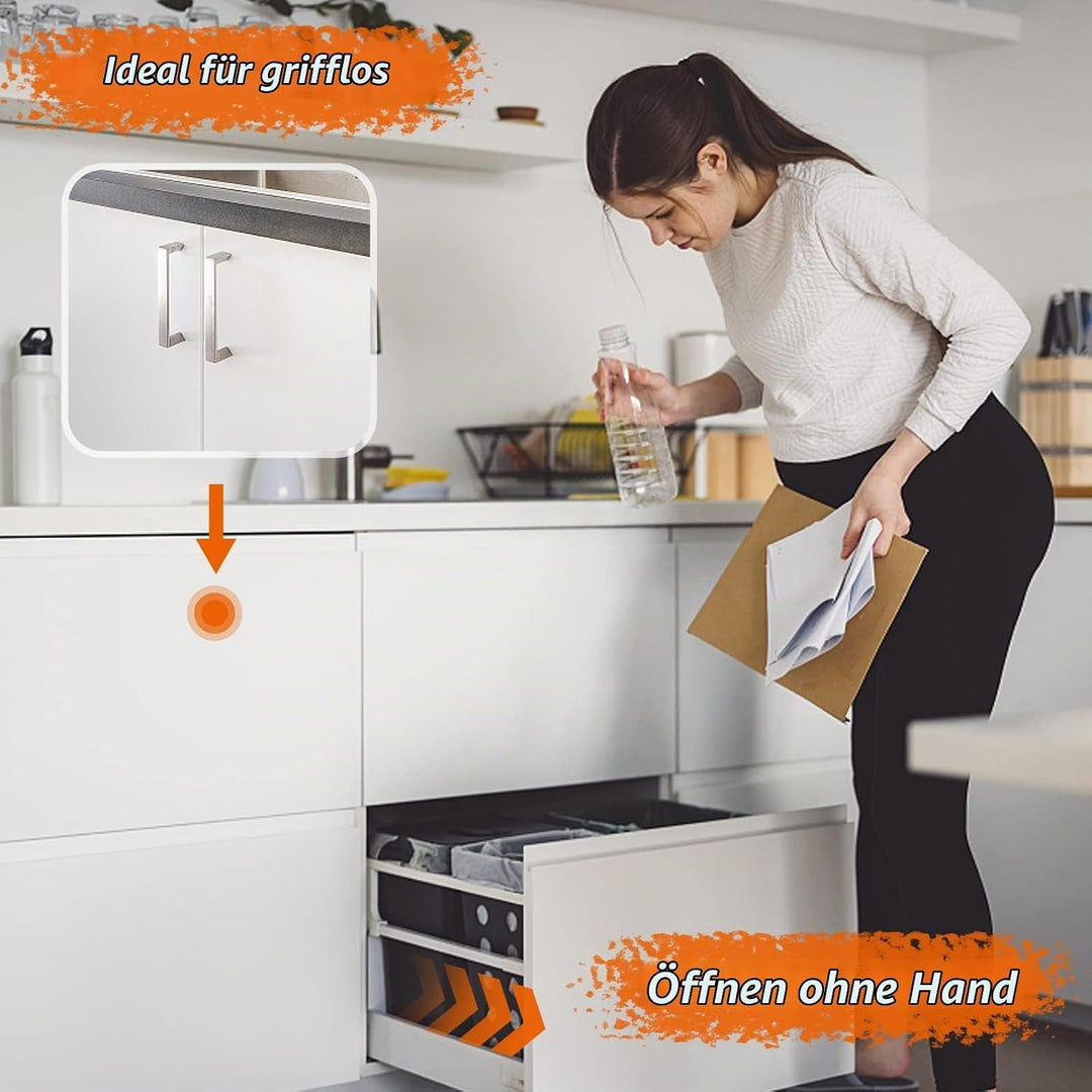 Jiayi Drucktüröffner Push to Open, 6 Stück Heavy Duty Push Open Türöffner für Schrank 40 N Feder Sch