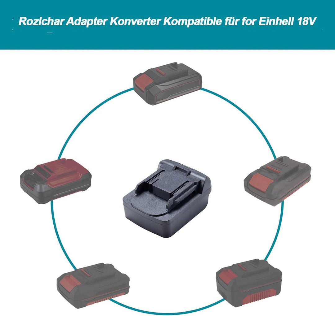 Rozlchar Adapter Konverter Kompatible für for Einhell 18V Li-Ion Akku auf Kompatible für for Makita