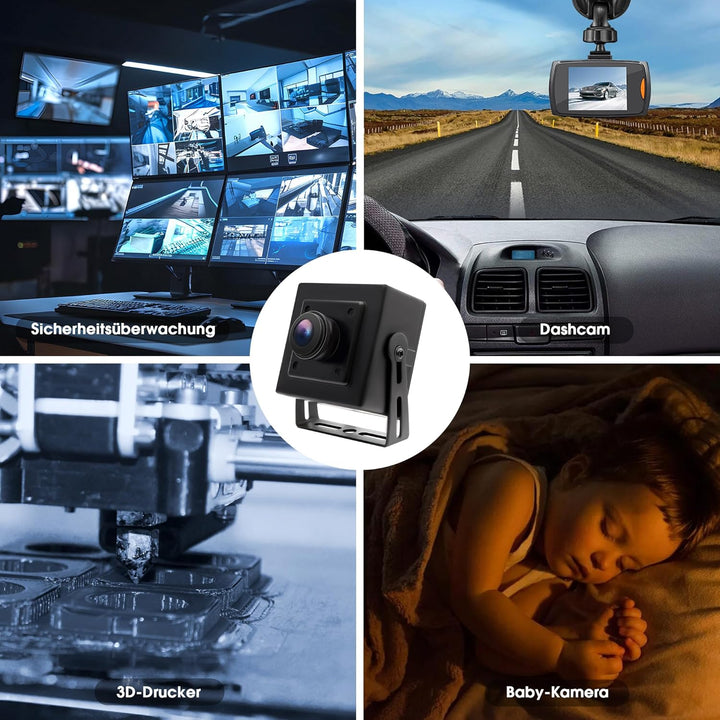 1080P USB Kamera mit Fisheye Lens, 180 Grad Weitwinkel, Hoher Bildfrequenz 100 fps/60 fps/30 fps, Mi