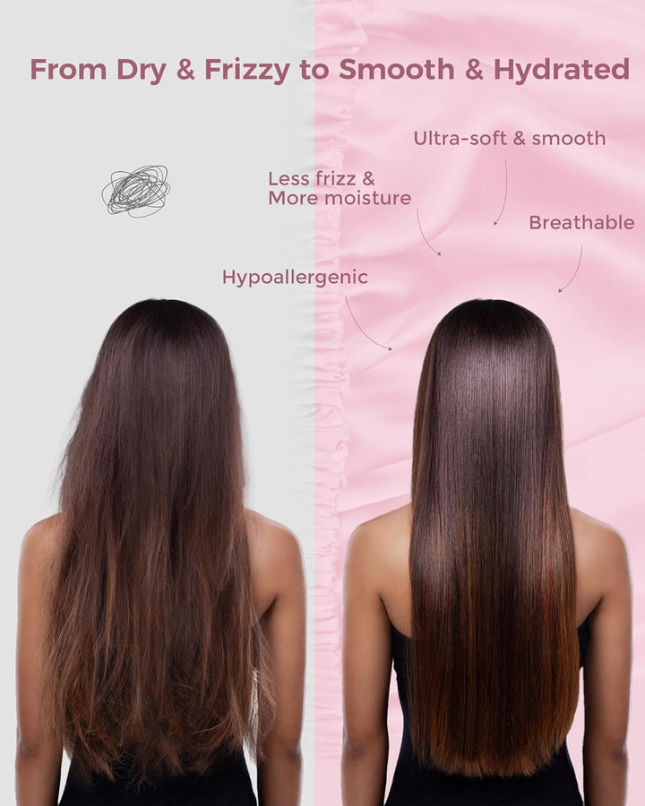 OROPY 100% Seide Schlafmütze Haarschönheit Nachtmütze Damen für Haarverlust Atmungsaktive Kappe Dunk