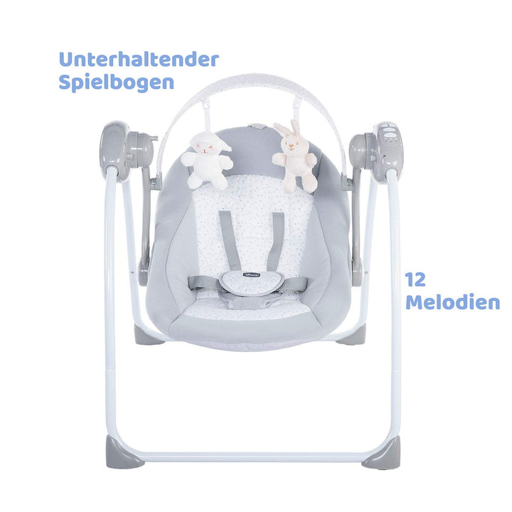 Chicco Relax & Play Elektronische Babywippe ab 0 Monaten bis 9 kg,Verstellbare Wippe und Babyschauke