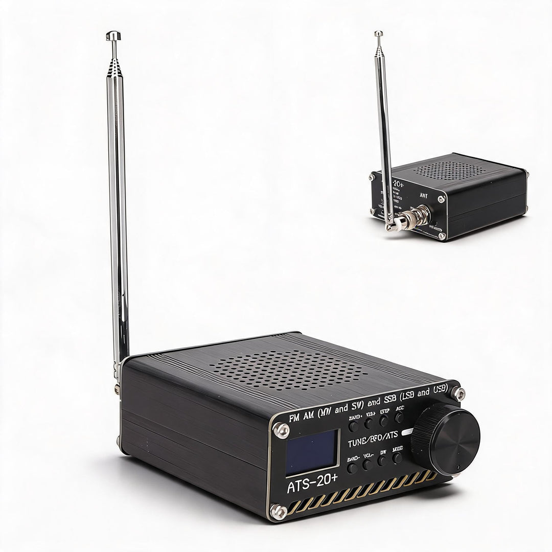 ATS 20+ Si4732 Funkempfänger, Multiband Funkempfänger mit Lautsprecher und Antenne für Camping Im Fr