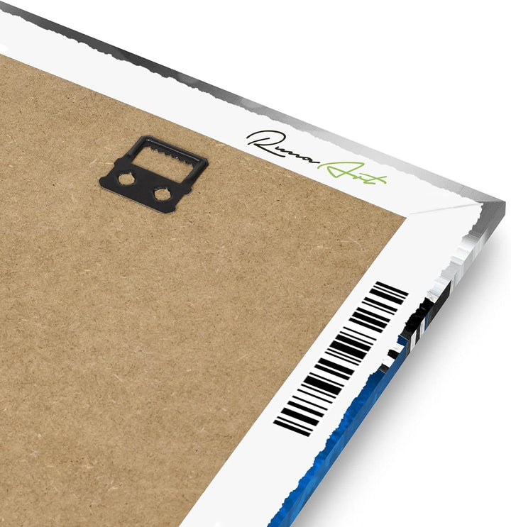 Runa Art Wandbilder Abstrakt 5 Teilig Bild auf Vlies Leinwand Deko Wohnzimmer Schlafzimmer Blau Grau