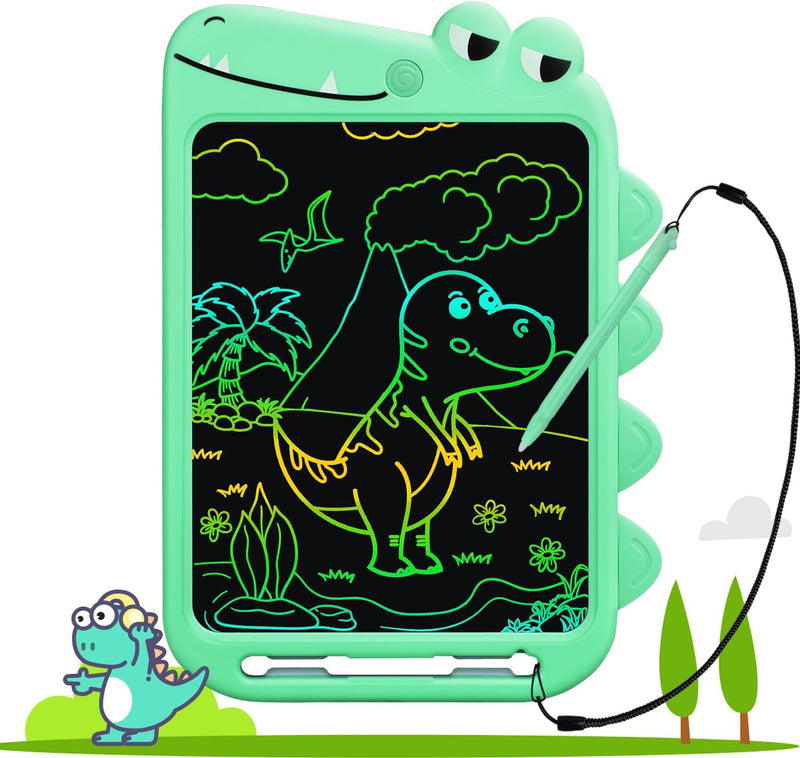 Fullware LCD Schreibtafel Kinder, 10 Zoll Maltafel Zaubertafel Dinosaurier Einhorn Spielzeug, Geburt