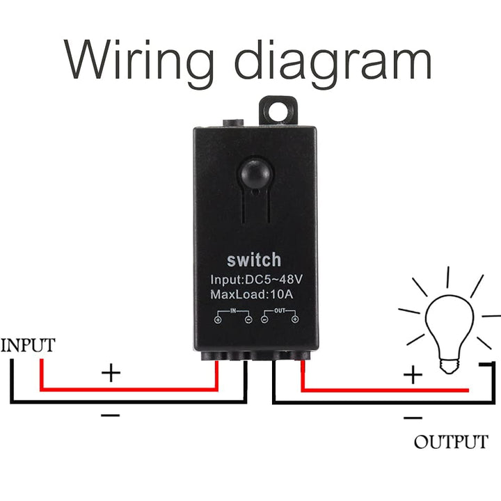 12v funkschalter mit fernbedienung, kabelloser Lichtschalter DC 5V/12V/24V/48/10A Mini Relais Wirele