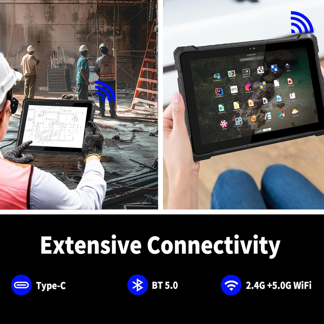 IP67 Rugged Tablet, Intel N150 (bis 3,6 GHz), 8GB LPDDR5 RAM 128GB ROM, 10.1 Zoll HD-Display, Window