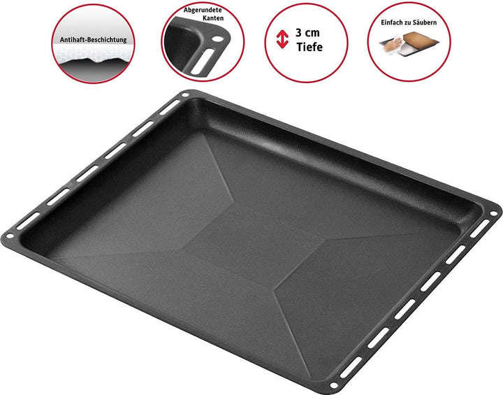 ICQN 460 x 375 x 30 mm Antihaft-Beschichtung Backblech, Passend für Bosch Neff Constructa, Non-Stick