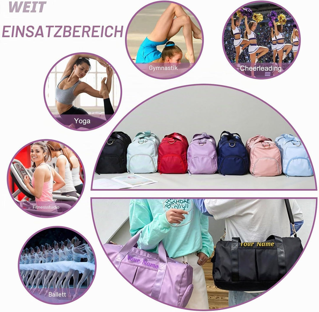 Personalisierte Gepäcktasche mit Foto-Namenstext, individuelle Reisetasche mit Nass- und Trockentasc