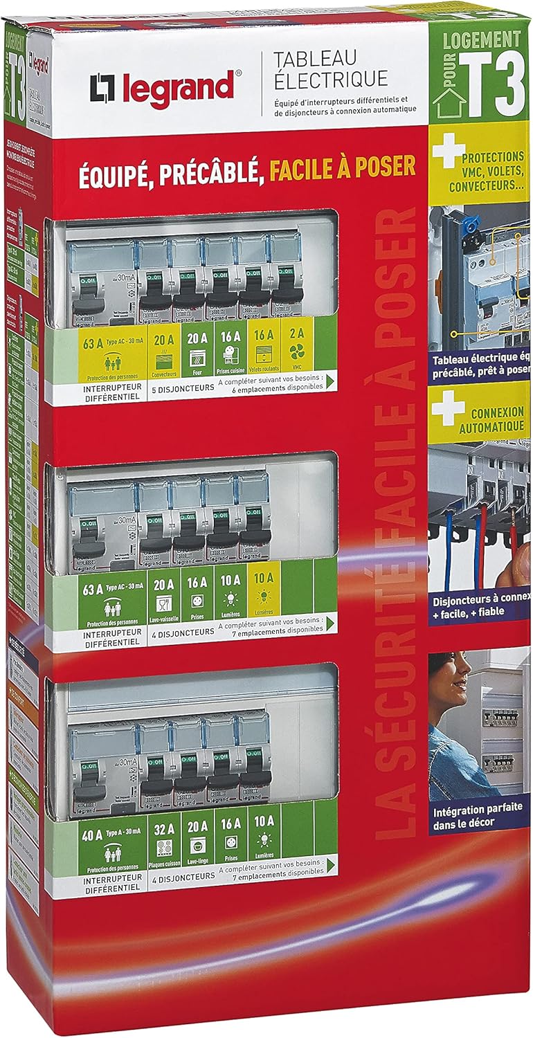 Legrand Elektrische Schalttafel, weiss, LEG93066, 400 voltsV T3 évolué, T3 évolué