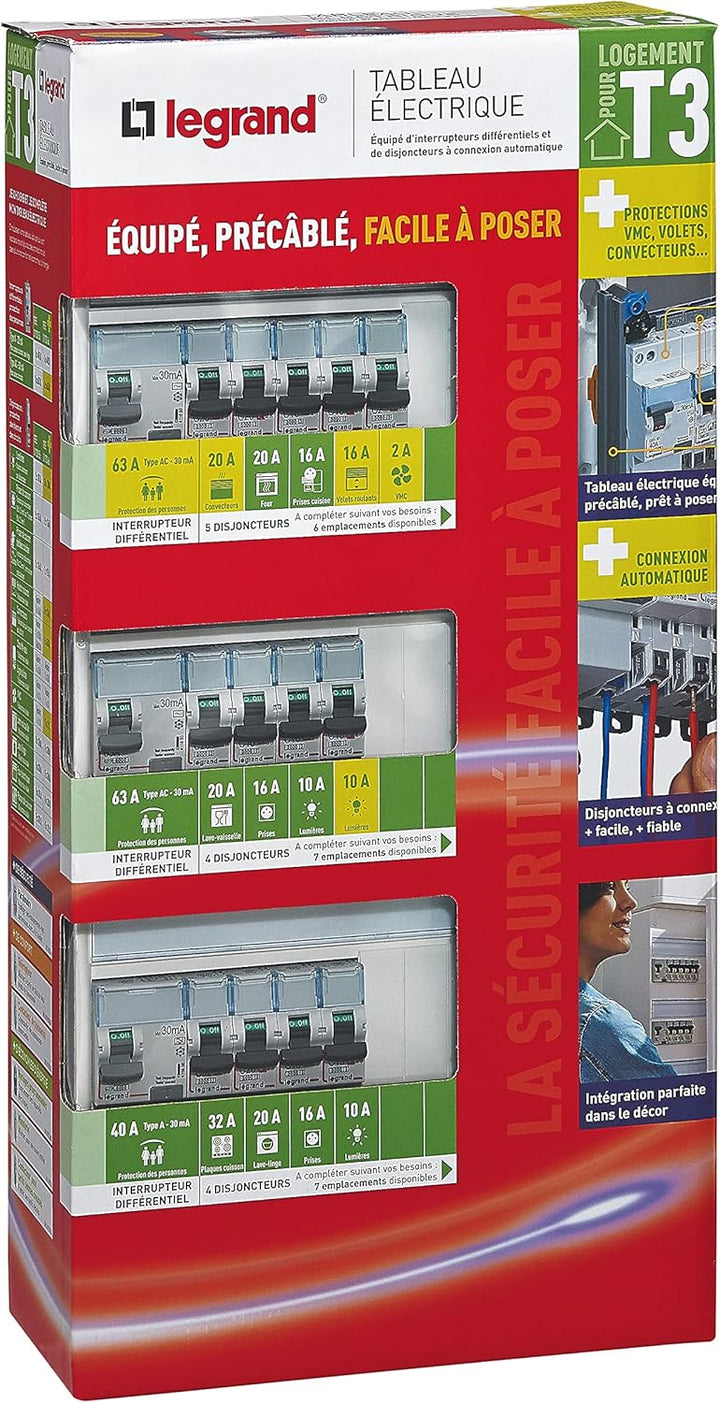 Legrand Elektrische Schalttafel, weiss, LEG93066, 400 voltsV T3 évolué, T3 évolué