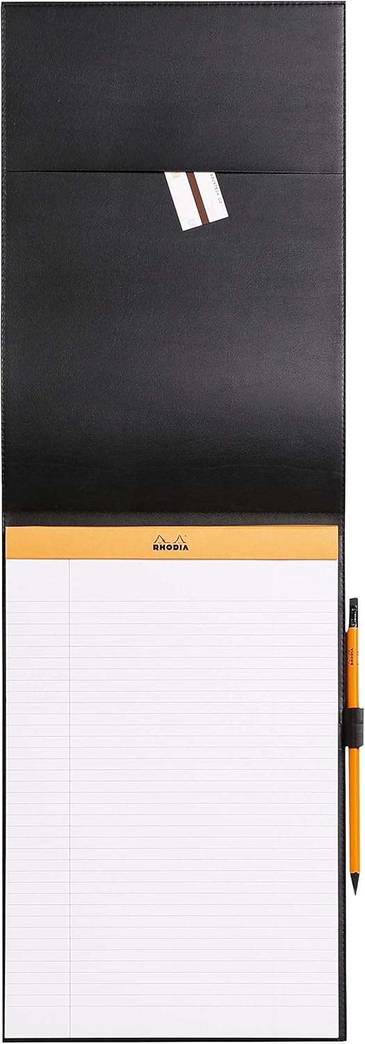 Rhodia 218199C ePURE N°19 Notizblock (mit Schutzhülle aus Kunstleder, 22 x 32,5 cm, 80g, elfenbein,