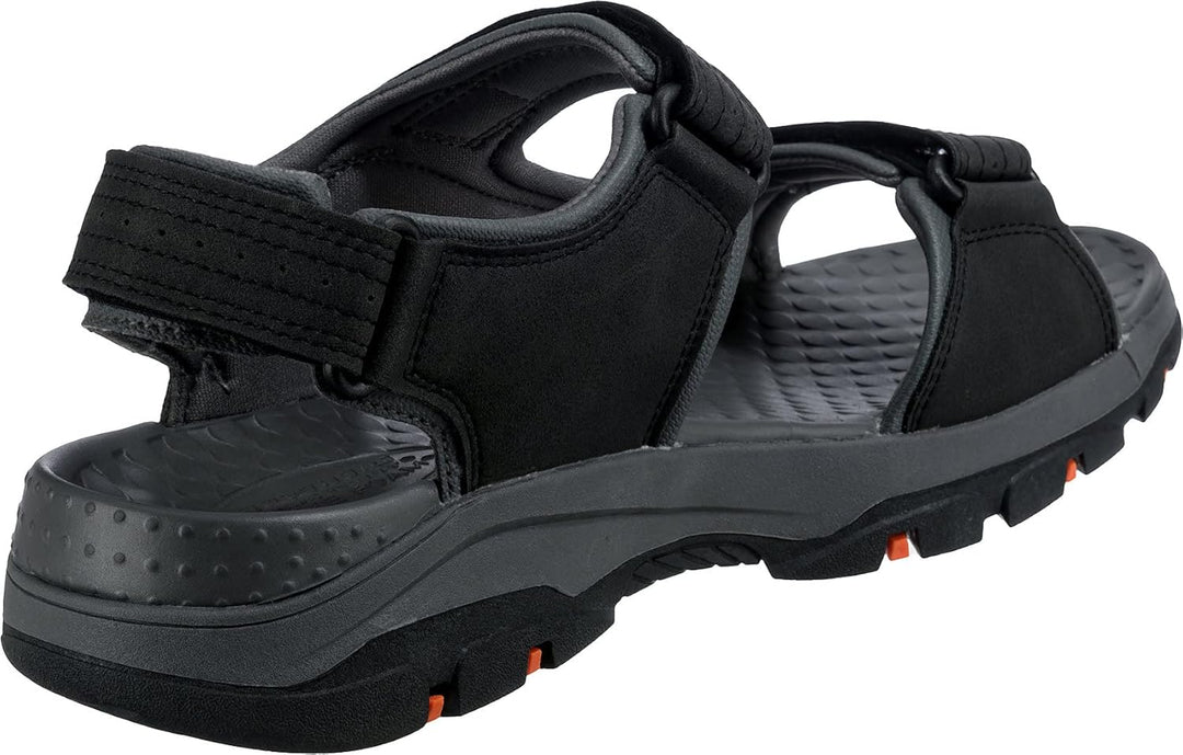 Skechers Herren Tresmen-Garo Open Toe Water Sandal 39.5 EU Black Synthetic, 39.5 EU Black Synthetic
