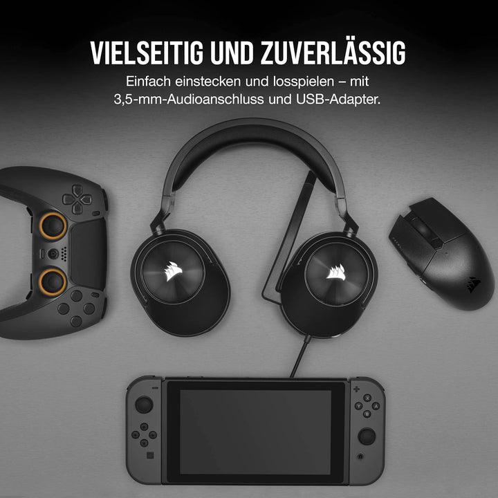 Corsair HS55 Surround Leichtes Kabelgebundenes Multiplattform-Gaming-Headset - Dolby 7.1 Surround So