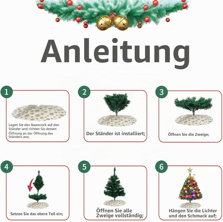 Mini Weihnachtsbaum, 24 "/60cm Tischplatte künstlicher Weihnachtsbaum mit Ornamenten &amp; LED-String-Li