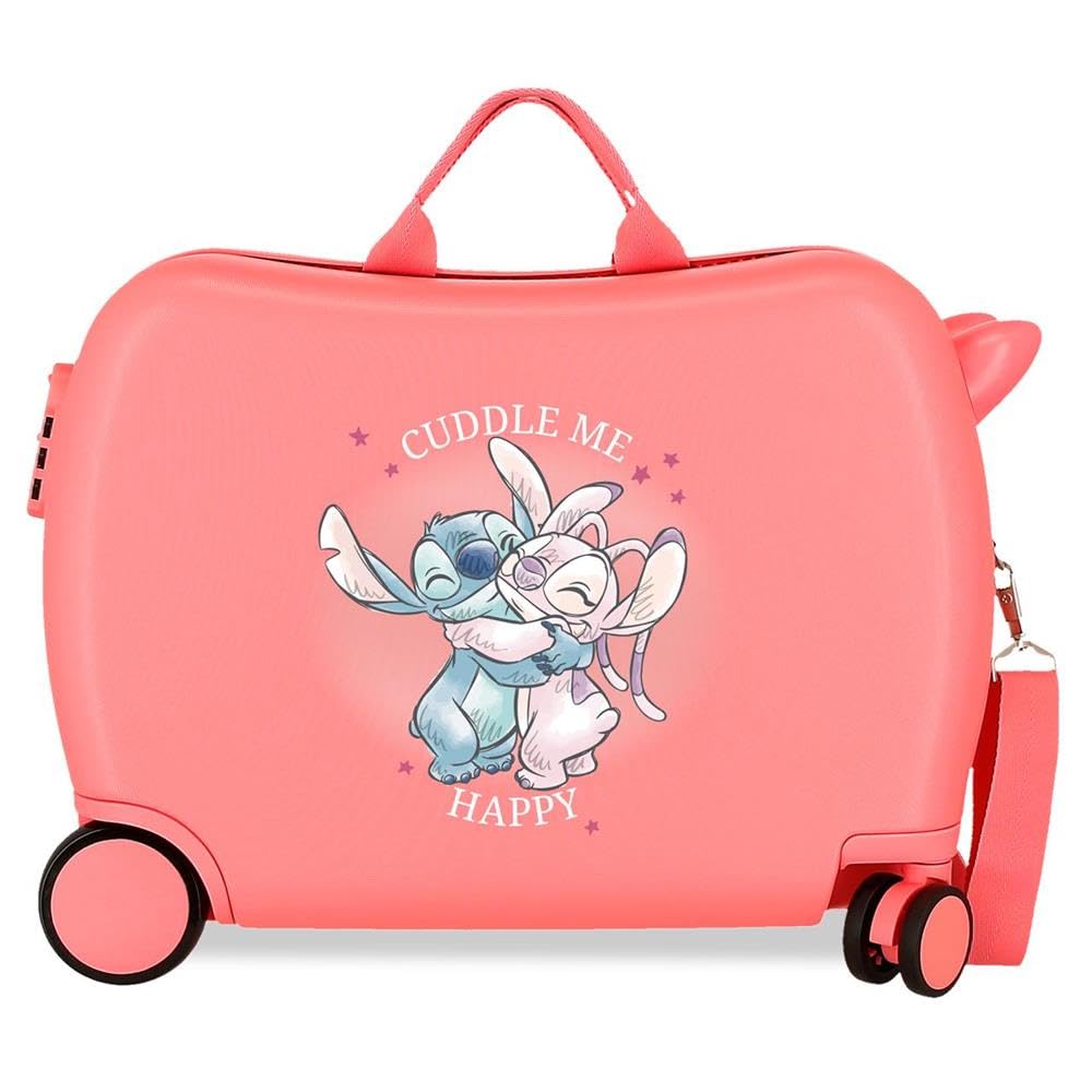 Disney Adorable Stitch Moods Kabinenkoffer, starres ABS, Zahlenschloss an der Seite, 4 Doppelräder,