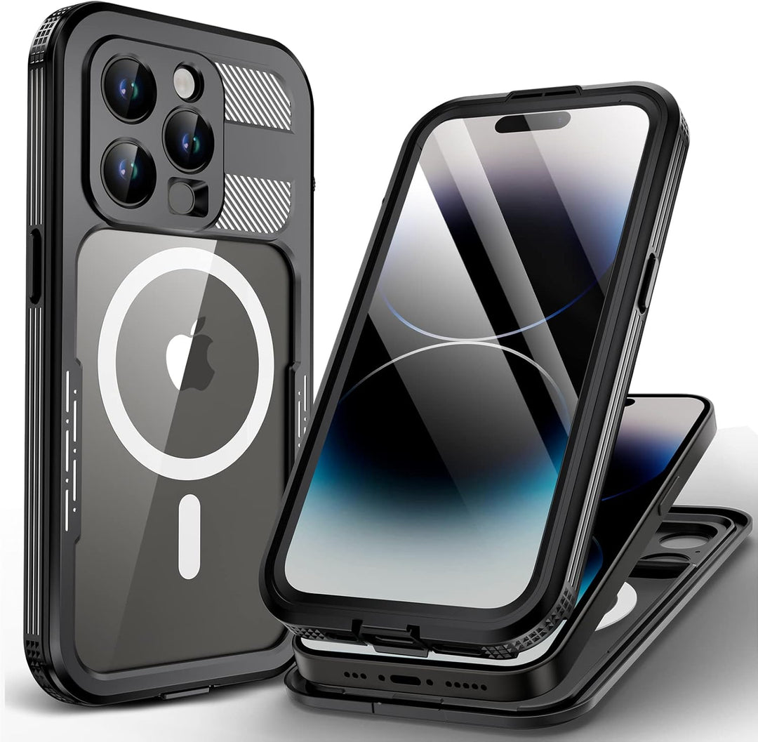 WIFORT für iPhone 14 Pro Wasserdicht Hülle mit Magsafe - 360 Grad Schutzhülle Outdoor Handyhülle IP6